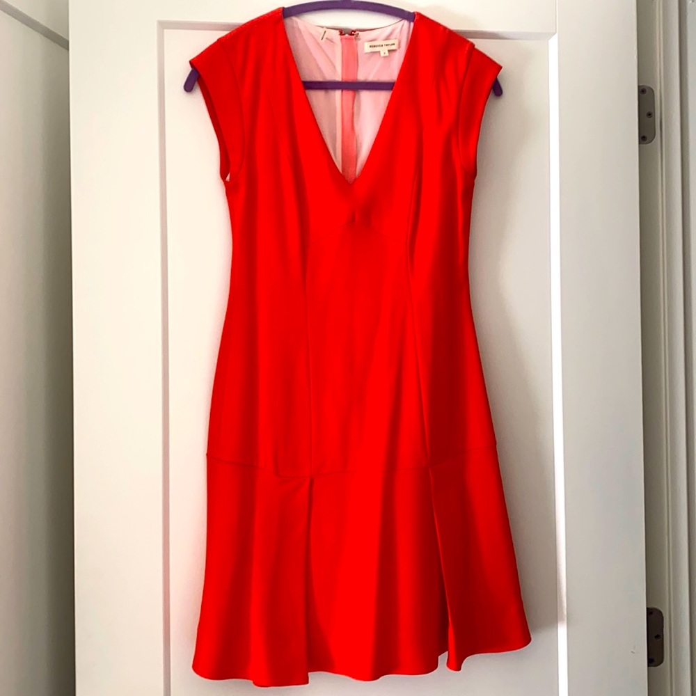 Perfect condition! Rebecca Taylor dress- red/orange with skirted hem